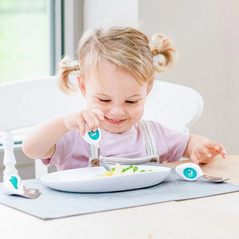 Baby Training Spoon Fork Set, Toddler Feeding Utensils Set Children  Tableware Travel Set Safe Food Grade Stainless Steel Self-Feeding Learning  Spoons