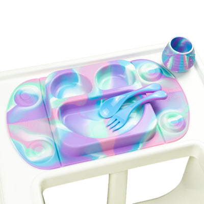 EasyTots Complete Weaning Set includes Suction Plate and Suction Bowl and Cutlery plus Dinky Cup