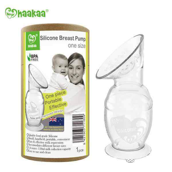 Haakaa Silicone Breast Pump with Suction Base + FREE Stopper