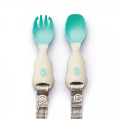 BIBaDO Baby Weaning Coverall Bib and BONUS Attachable Cutlery