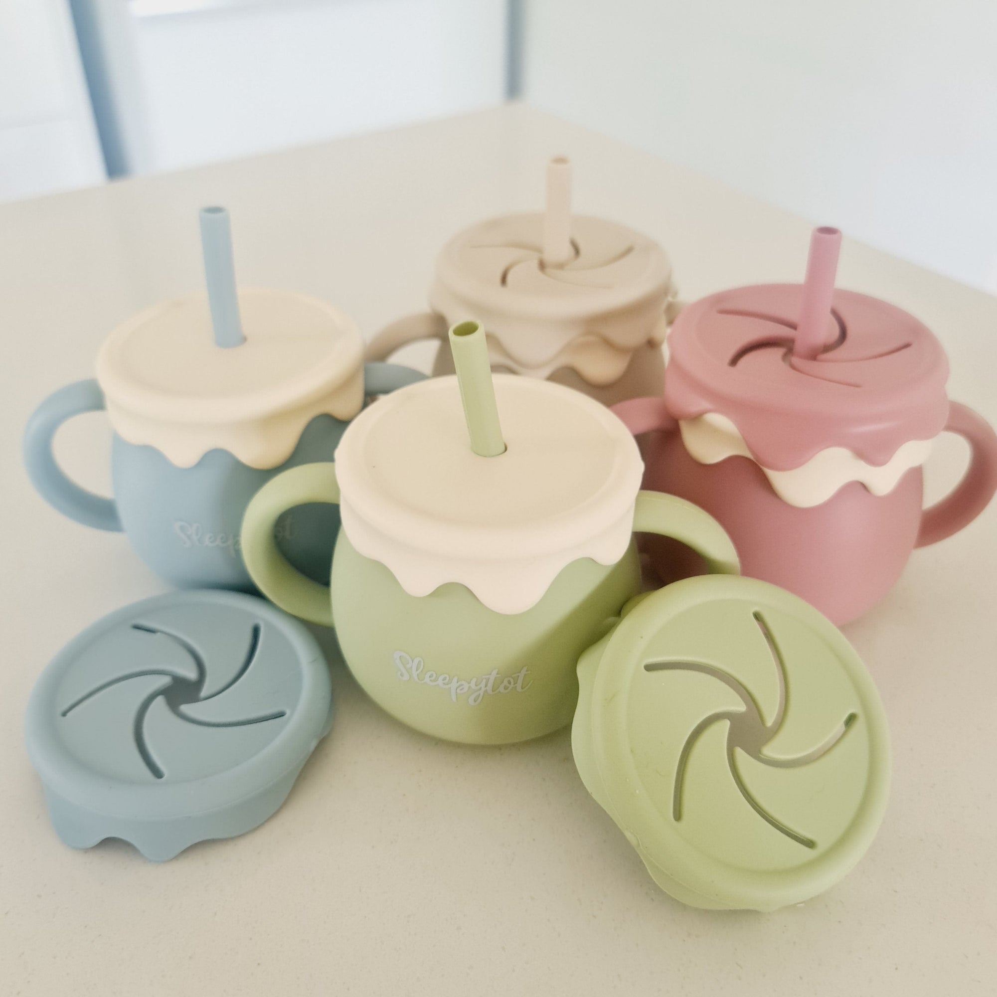 Sleepytot Silicone Snack & Sippy Straw Cup