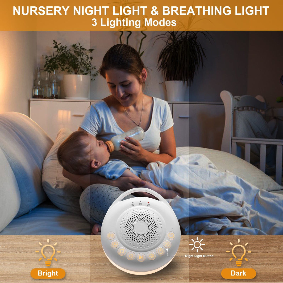 Sleepytot Sleep Portable White Noise Sound Machine & Nightlight